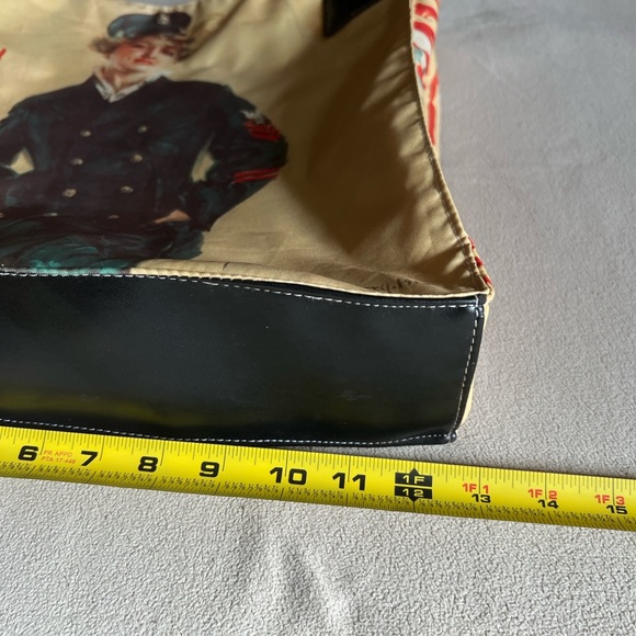 👜 I WANT YOU - Military Navy Branch Themed Tote Bag with Magnetic Button Closure - Picture 7 of 9